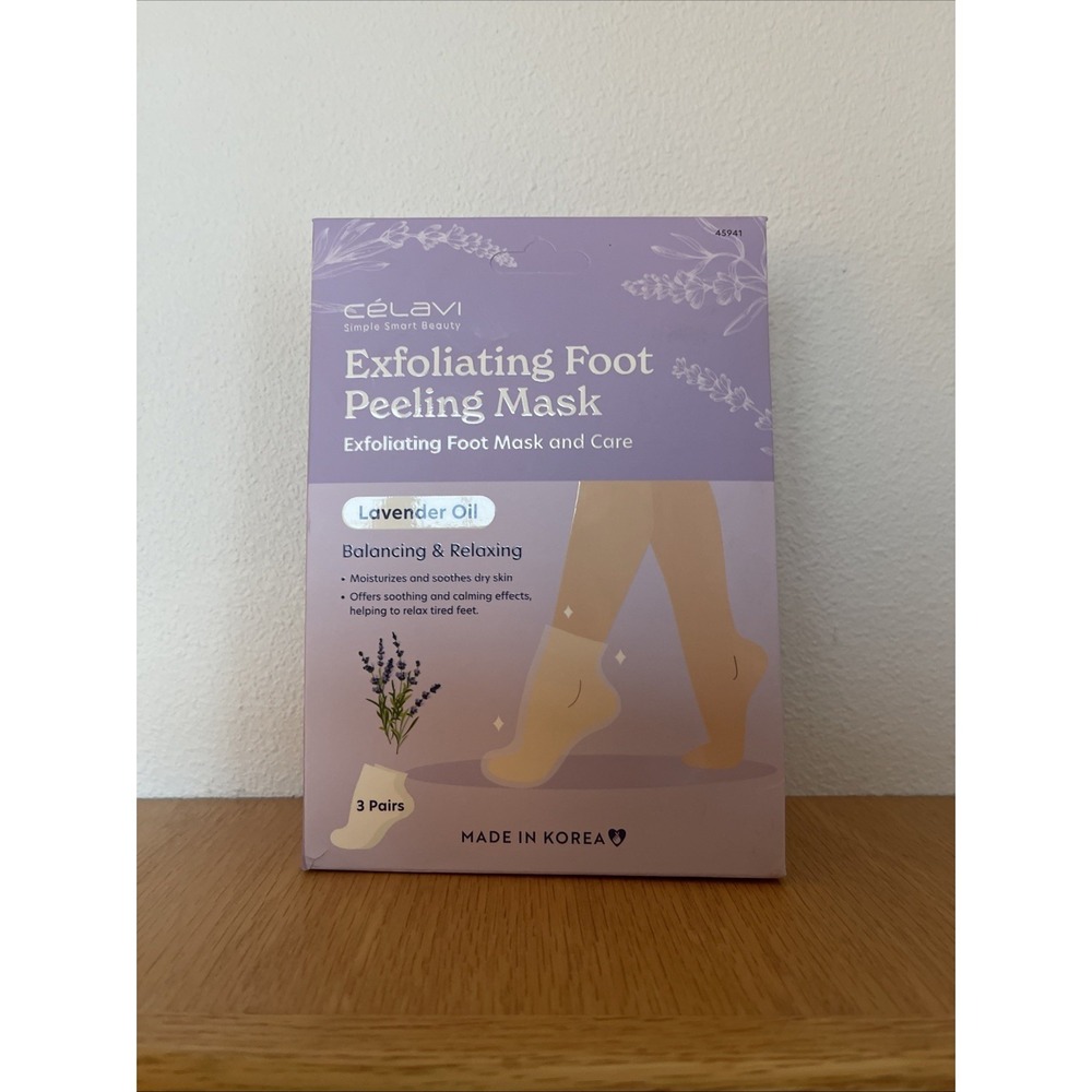 CELAVI Exfoliating Foot Peeling Mask – Lavender Oil- the best Korea treatment